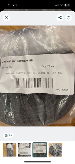Entretelas fitas bainhas 20mm 1600mt - Novo