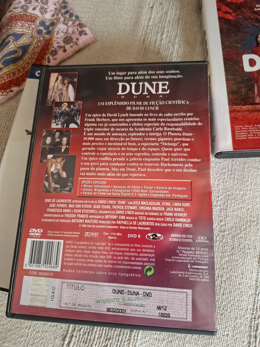 Dvd original filme Dune de David Lynch