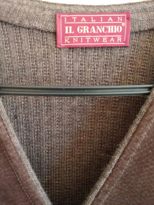 Colete pele/lã  Il Granchio Knitwear