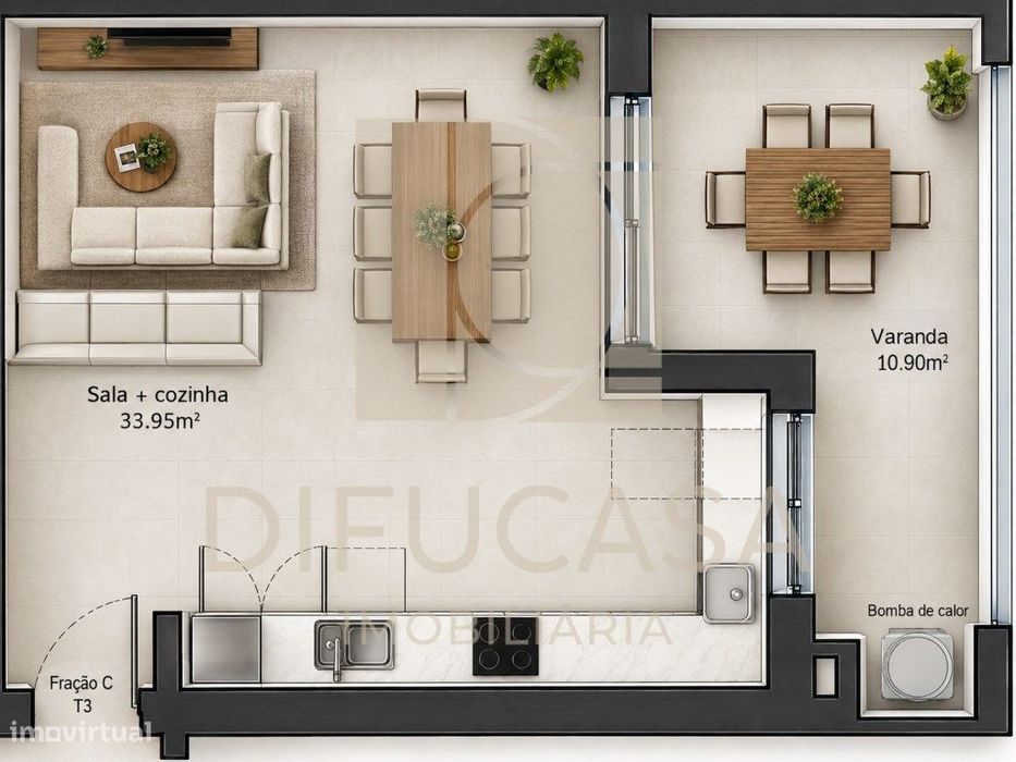 R371 - Apartamento T3 com 2 Varandas, Suíte +2 Parqueamentos | Pinh...