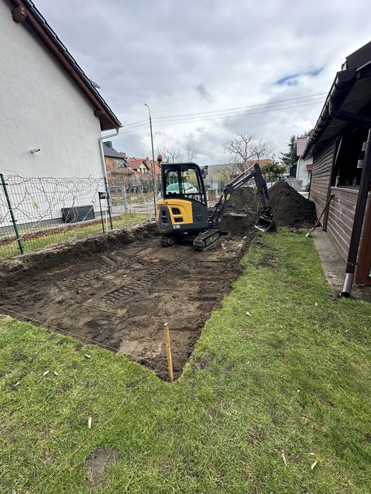 Usługi koparka roboty ziemne wyburzenia