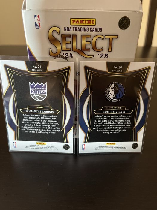 Cartas NBA Select Sabonis Nº24 Lively Nº26