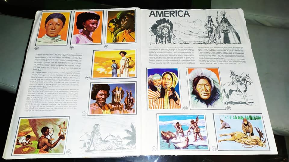 Caderneta completa HOMENS RAÇAS E COSTUMES 1976 protegida c contracapa