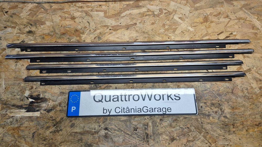 AUDI A4 B6-B7 (8E) Friso-Raspador Vidro CROMADOS originais COMO NOVOS