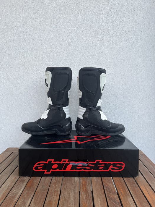 Botas mota: Motocross/Enduro Alpinestars Tech 3 Black/White Edition