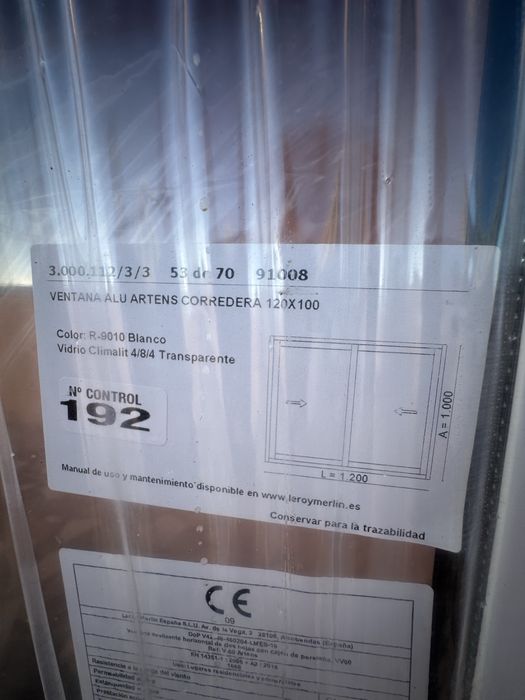 Janela aluminio vidro duplo 120x100