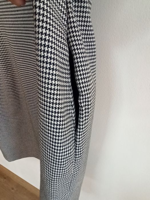 Czarna biała sukienka w pepitkę kratkę LMC na święta sylwestra LMC L/4