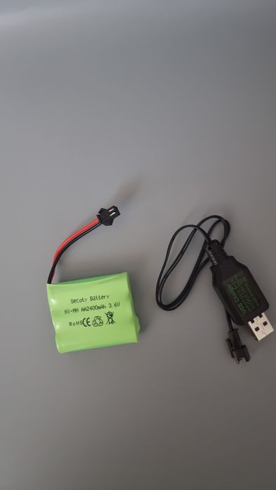 Gecoty  Bateria Ni-MH AA 3.6V 2400mAh – ładowalna z kablem USB