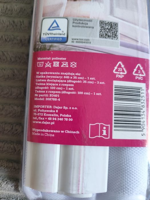 Moskitiera/ siatka przeciw owadom