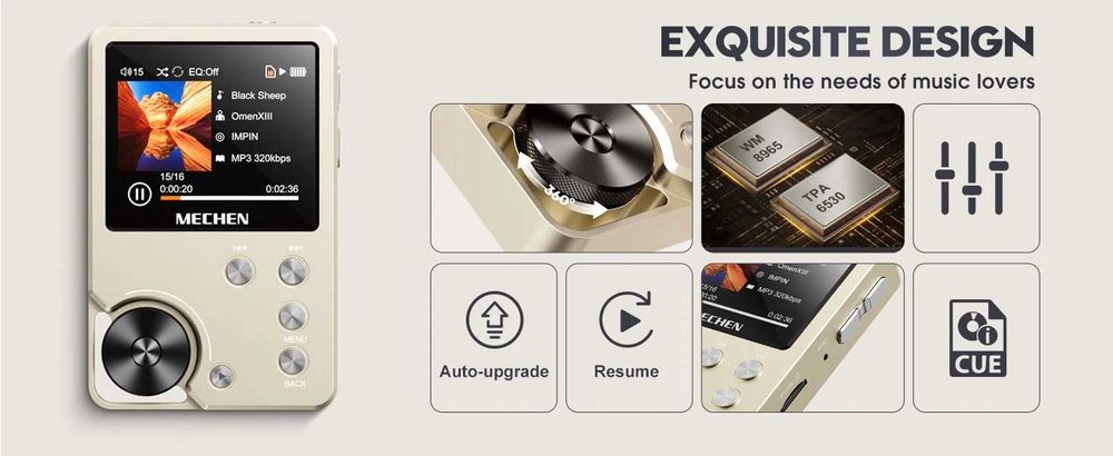 MECHEN M30 64gb Плеер Hi-Fi із підтримкою Lossless аудіо