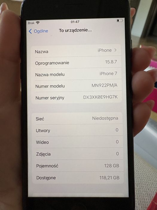 iphone 7 stan dobry bateria 100%