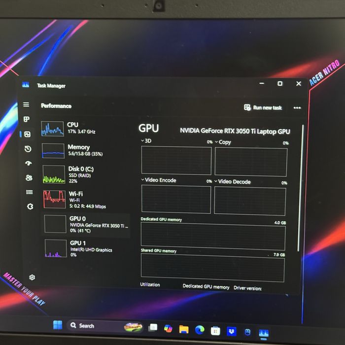 Ігровий ноутбук Rtx 3050Ti, i5 10300, 16/512Gb