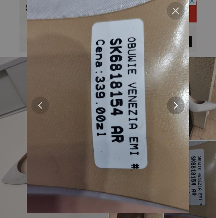 Szpilki ze skóry ślubne Venezia