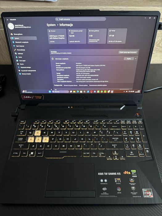 Laptop Gamingowy ASUS TUF GAMING A15