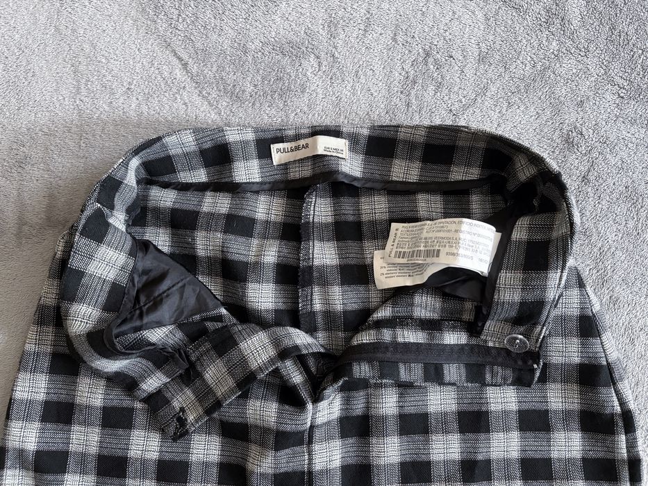 Pull&Bear р.XS/S стильна спідничка міні у клітинку