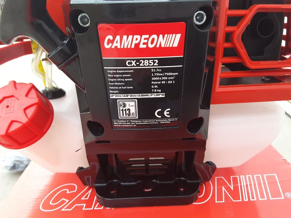 Roçadora Campeon CX-2852 Novo motor de 52cc!