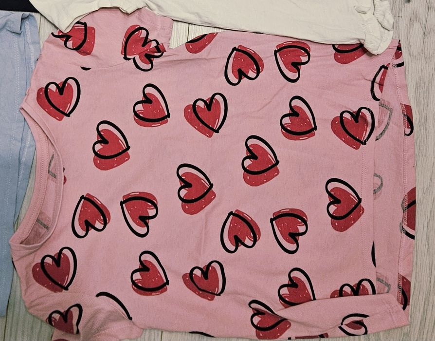 Paka koszulek r. 134 z krótkim rękawem  dla dziewczynki