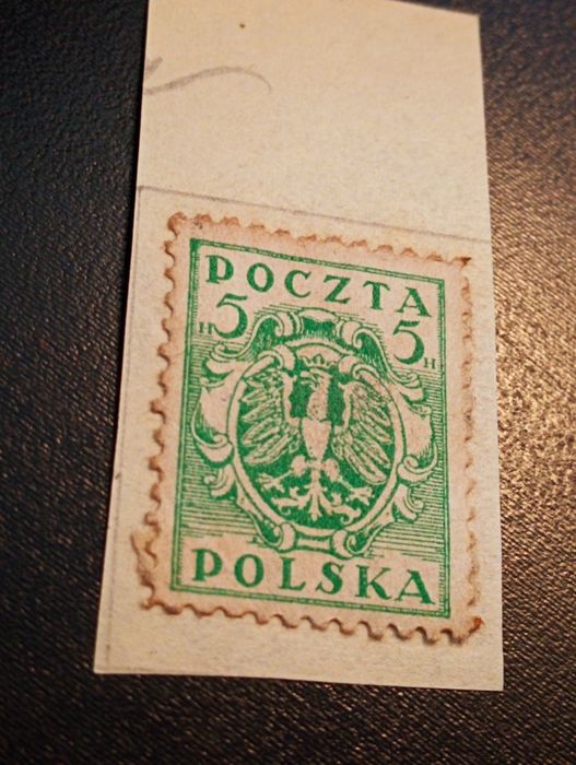 2 selos antigos Polonia Poczta Polska  1919 - Sem carimbo