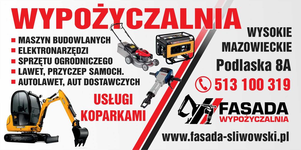 Wynajem Agregat Do Bielenia piaskarka myjka rębak dmuchawa wertykulator