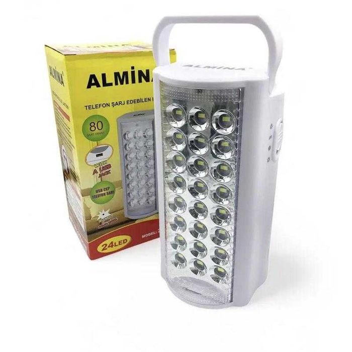 24 LED Лампа-фонарь Almina DL-2606+ повербанк, 6v, PowerBank