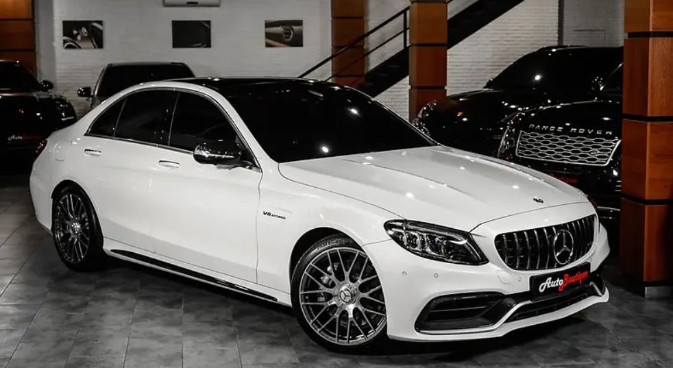 Накладки на пороги Mercedes C-Class W205 в стилі AMG C63