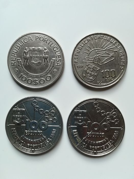 Moedas da República Portuguesa (100,200 Escudos)