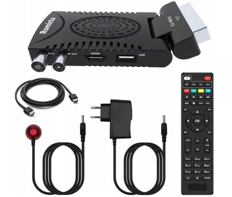 Odbiornik Romicta DVB-T2 i odbiornik kablowy DVB-C–H.265 HEVC FTA Full