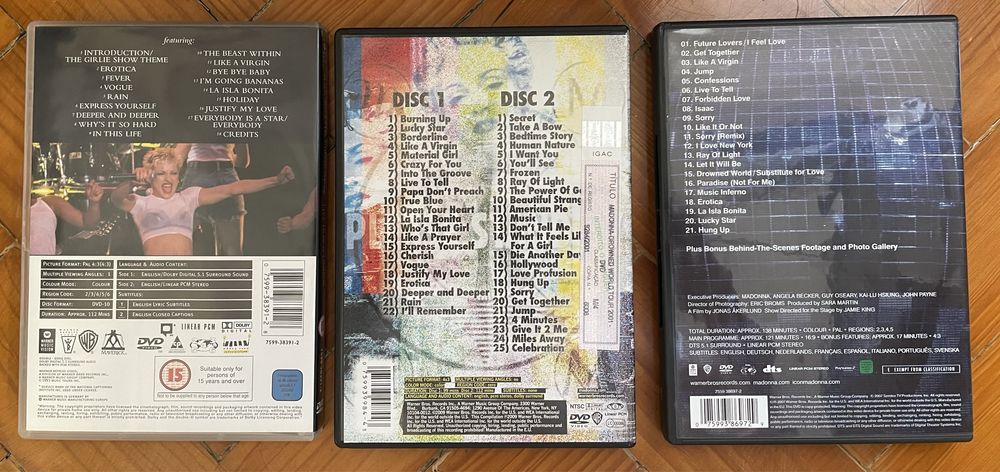 Cd’s e DVD’s musicais Madonna