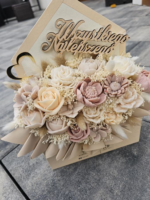 Boc flower box ze świec z wosku sojowego