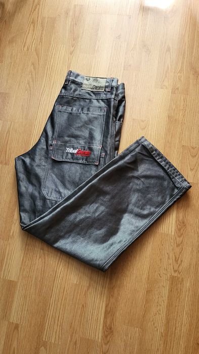 Spodnie Tribal Denim Vintage Rap y2k drill drip gorpcore