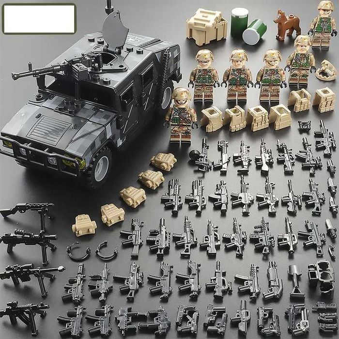 Военные спецназ swat солдаты с оружием, полиция хамер конструктор Лего