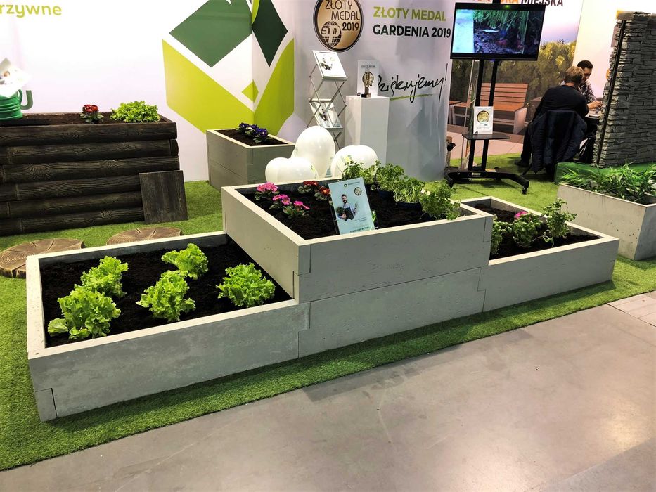 Warzywnik betonowy podwyższone grządki Paleta na zielnik kwiaty Donice