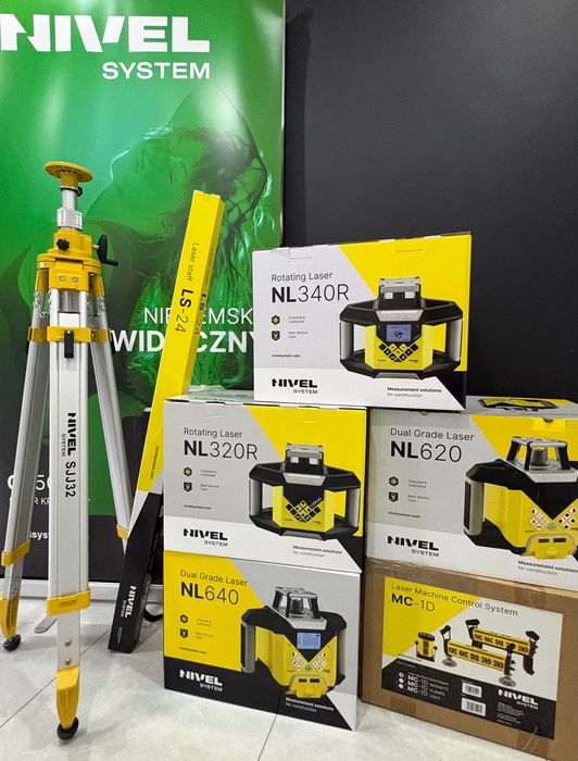 Nivel System Niwelator laserowy NL320 R lata statyw RD300 Nowy faktura + Dalmierz HDM Little Friend