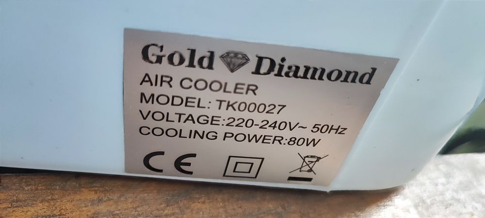 Портативний мобільний охолоджувач і зволожувач Air cooler  Gold diamond