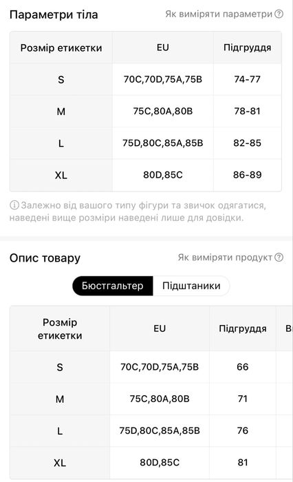 Купальник розмір М