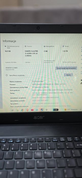 ACER E5-575G i5-6200U