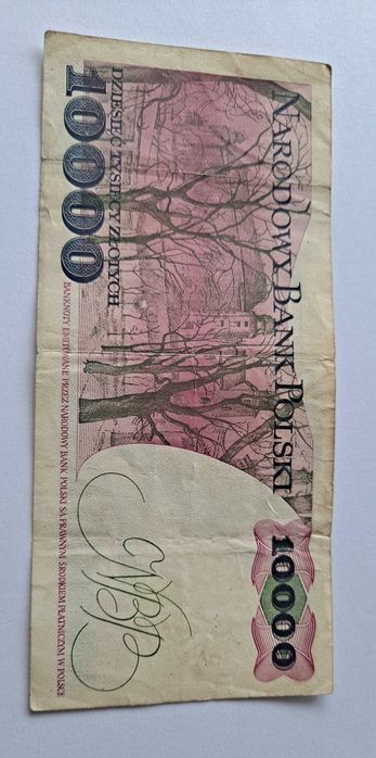 Banknot  PRL 10000 zł    Seria A   1987