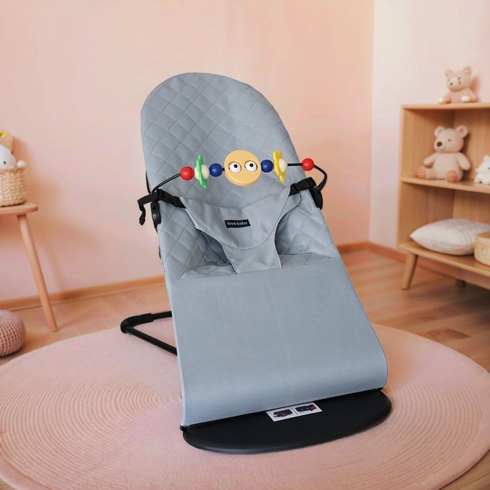 Дитячий шезлонг love baby, крісло гойдалка, шезлонг детский
