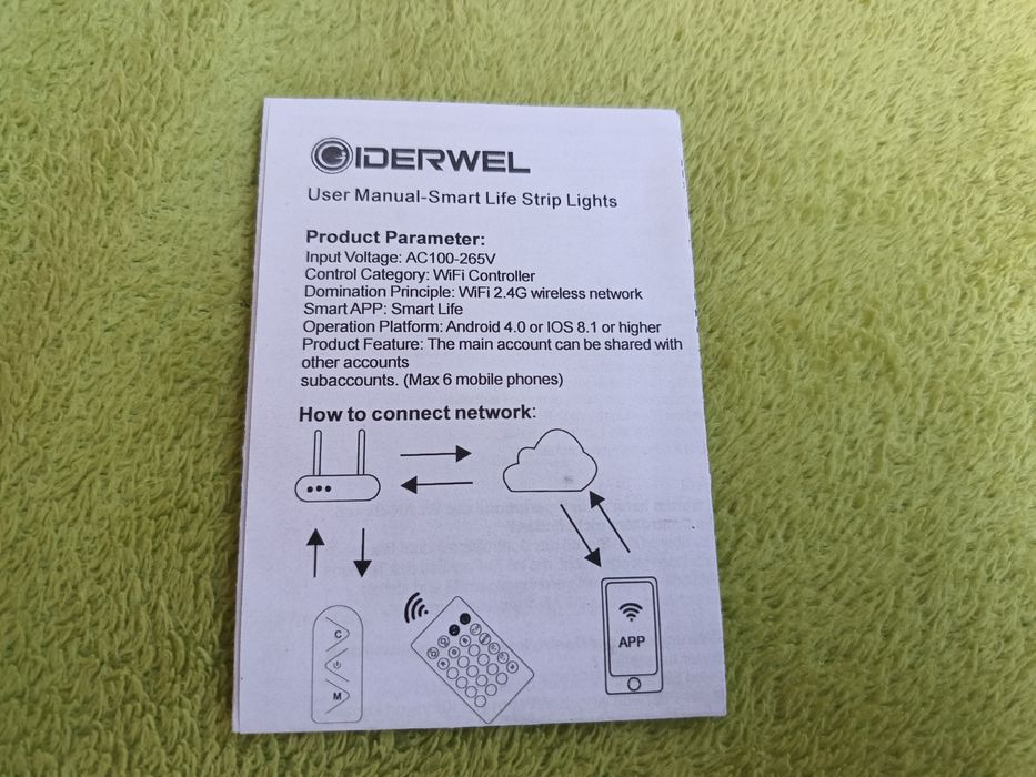 Taśmy LED Gidealed Rgbww Wifi 5 metrów Alexa Rgbcct Android