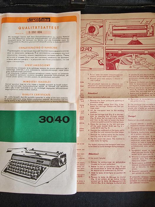Друкарська машинка Erika 40