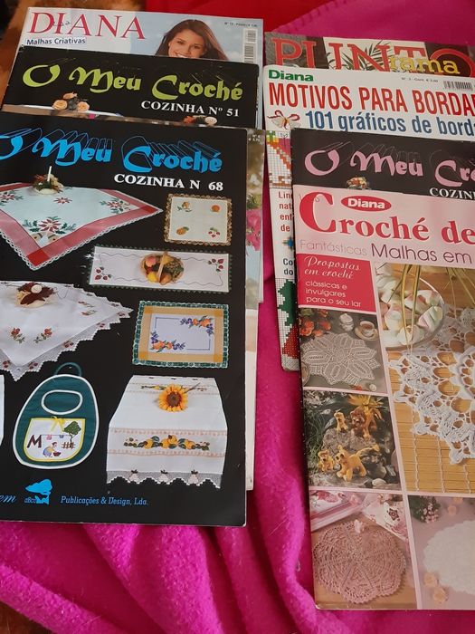 Revistas de bordados, tricot e crochet