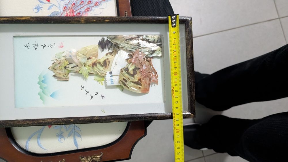 Quadro antigo de conchas japonês