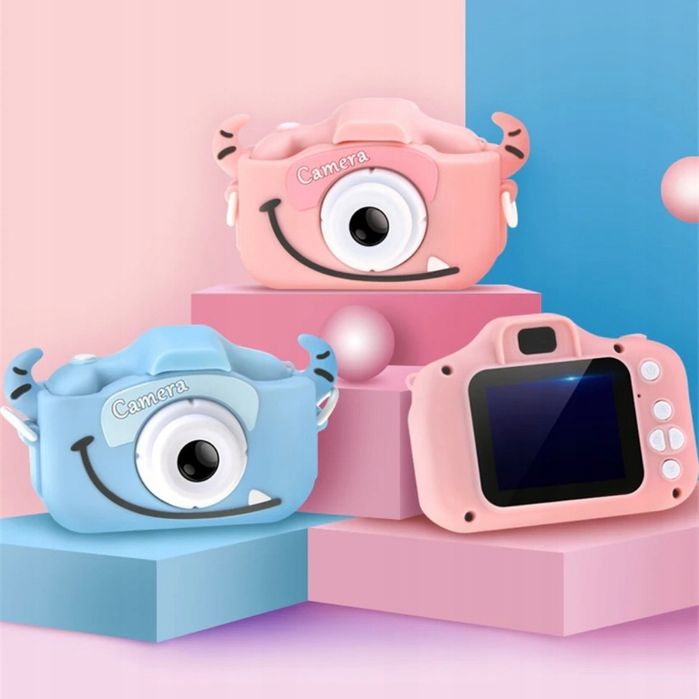 Aparat Cyfrowy Dla Dzieci Kamera Gry Zabawka + Karta 32Gb - Różowy