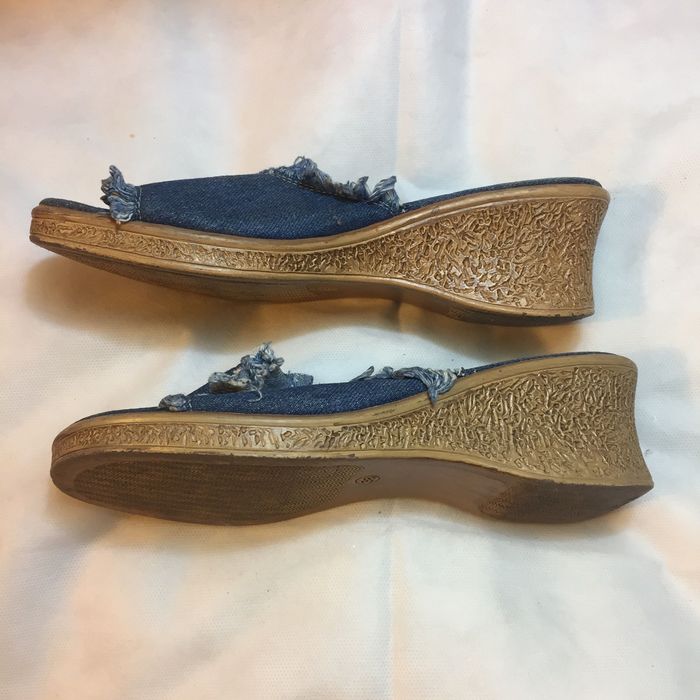Sapatos altos de ganga