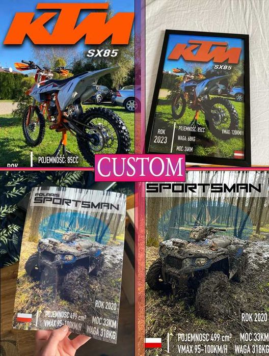Twój samochód/motocykl na plakacie! | Twój własny nadruk! | Plakaty customowe