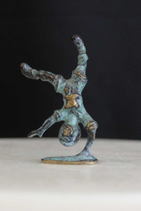 Conjunto vide-poche vintage, anos 40, de tigela de latão maciço