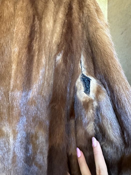 Brazowe futro dlugie