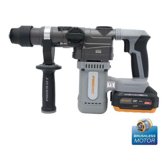 Акумуляторний перфоратор 20В 0-950об/хв 0-4200уд/хв Procraft industrial HD20A (з 1 акб та зп)