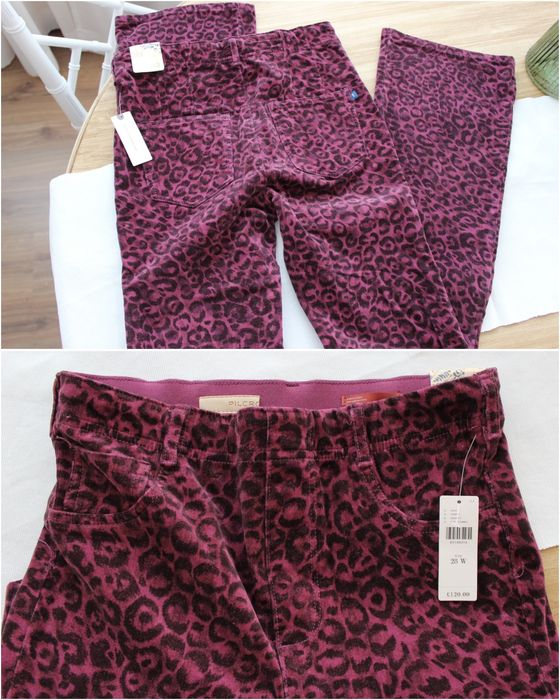 Calças bombazine elásticas tigressa, tons de rosa/roxo, com etiqueta