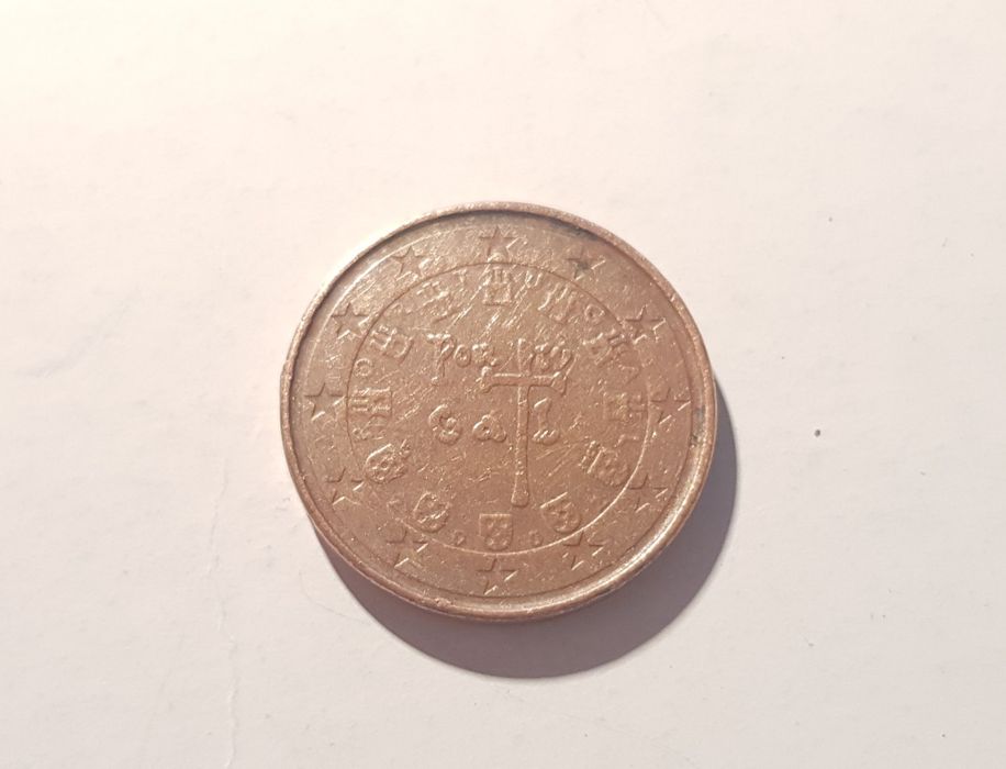 Vendo 2 moedas de 1 cêntimo com defeito